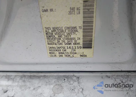 2016 Nissan Altima 2.5 Sl z USA, uszkodzony, nr VIN 1N4AL3AP7GC161159